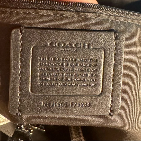 COACH TOWN TOTE Style F79983  Metallic Gunmetal - Picture 8 of 10